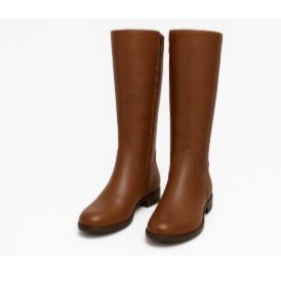 Naturalizer Size 5.5 Wide Calf Comfort N5 Brown Leather Riding Boots - Picture 4 of 13